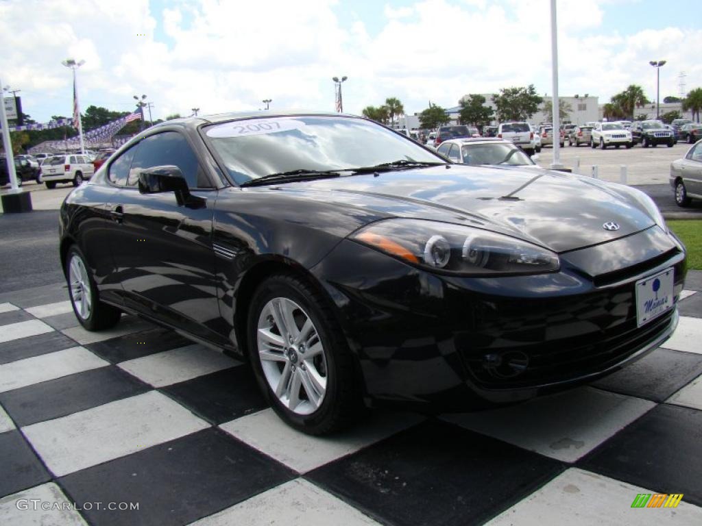2007 Tiburon GS - Black Pearl / Black photo #5