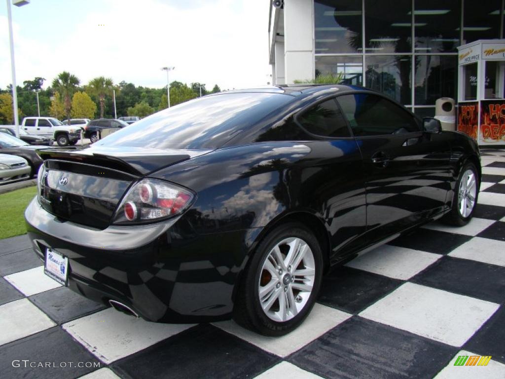 2007 Tiburon GS - Black Pearl / Black photo #7