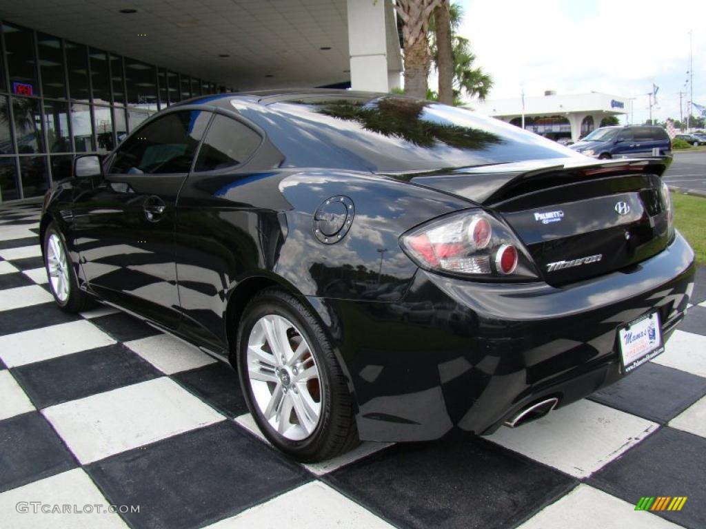 2007 Tiburon GS - Black Pearl / Black photo #9