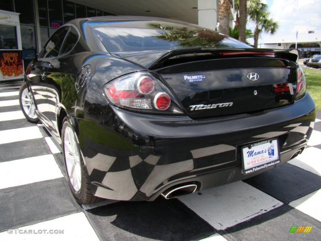 2007 Tiburon GS - Black Pearl / Black photo #29