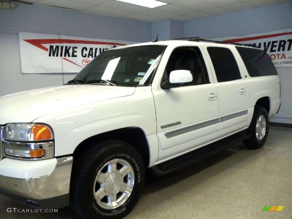 2004 Yukon XL 1500 SLT - Summit White / Pewter/Dark Pewter photo #10