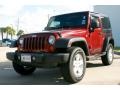 2007 Red Rock Crystal Pearl Jeep Wrangler X 4x4  photo #10