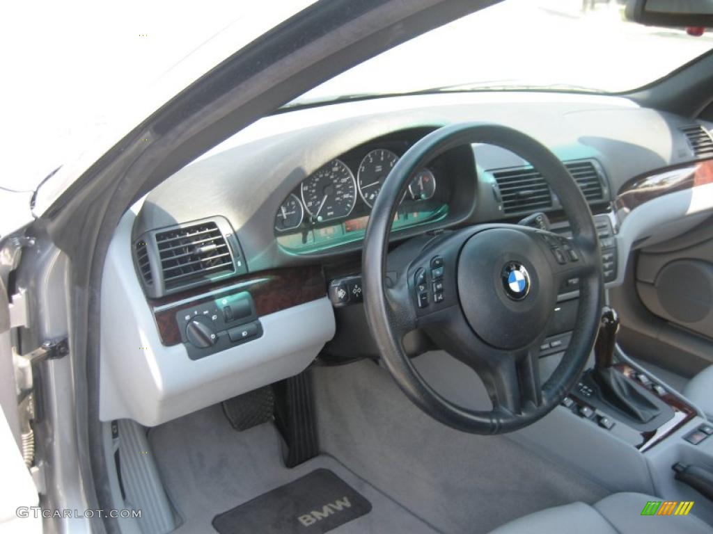 2004 3 Series 330i Convertible - Silver Grey Metallic / Grey photo #34
