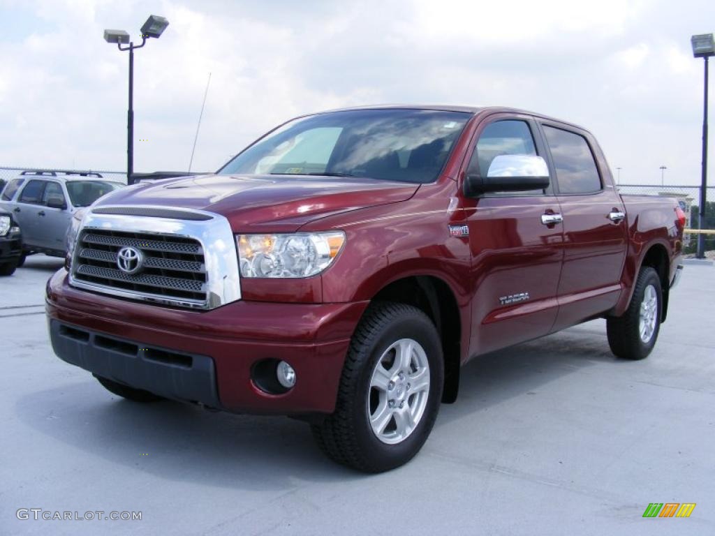 2007 Tundra Limited CrewMax 4x4 - Salsa Red Pearl / Beige photo #1