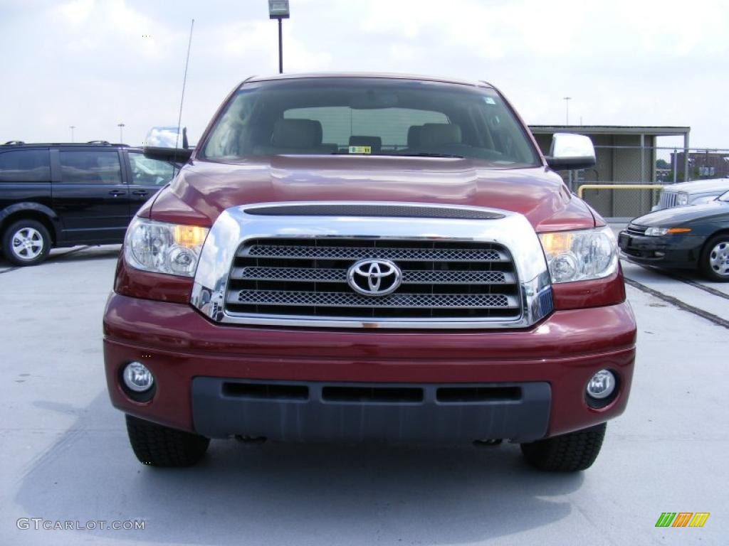 2007 Tundra Limited CrewMax 4x4 - Salsa Red Pearl / Beige photo #2