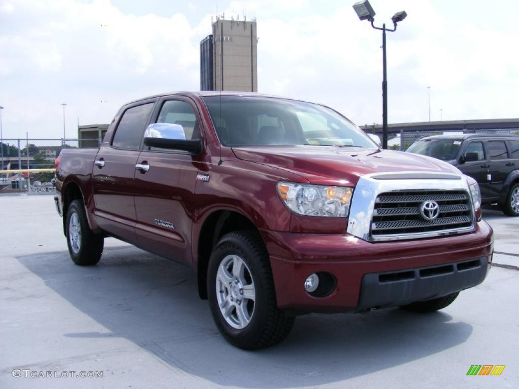 2007 Tundra Limited CrewMax 4x4 - Salsa Red Pearl / Beige photo #3