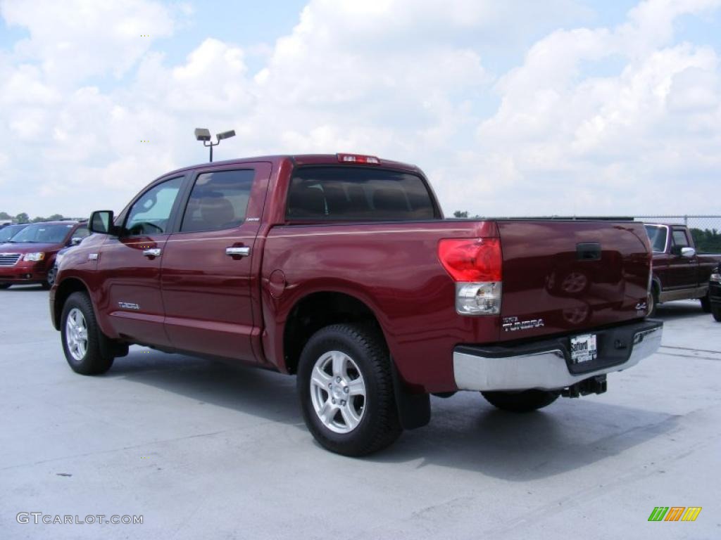 2007 Tundra Limited CrewMax 4x4 - Salsa Red Pearl / Beige photo #7