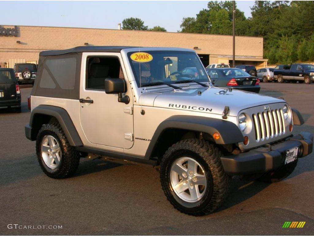 2008 Wrangler Rubicon 4x4 - Bright Silver Metallic / Dark Slate Gray/Medium Slate Gray photo #1