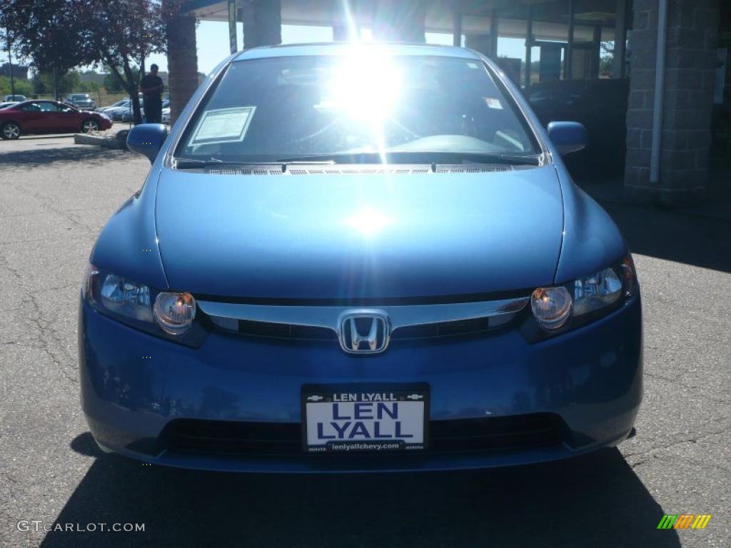 2007 Civic EX Sedan - Atomic Blue Metallic / Gray photo #3