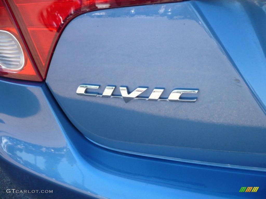 2007 Civic EX Sedan - Atomic Blue Metallic / Gray photo #12