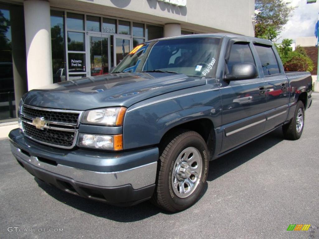 2007 Silverado 1500 Classic LS Crew Cab - Blue Granite Metallic / Dark Charcoal photo #2