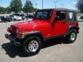 2004 Flame Red Jeep Wrangler X 4x4  photo #2