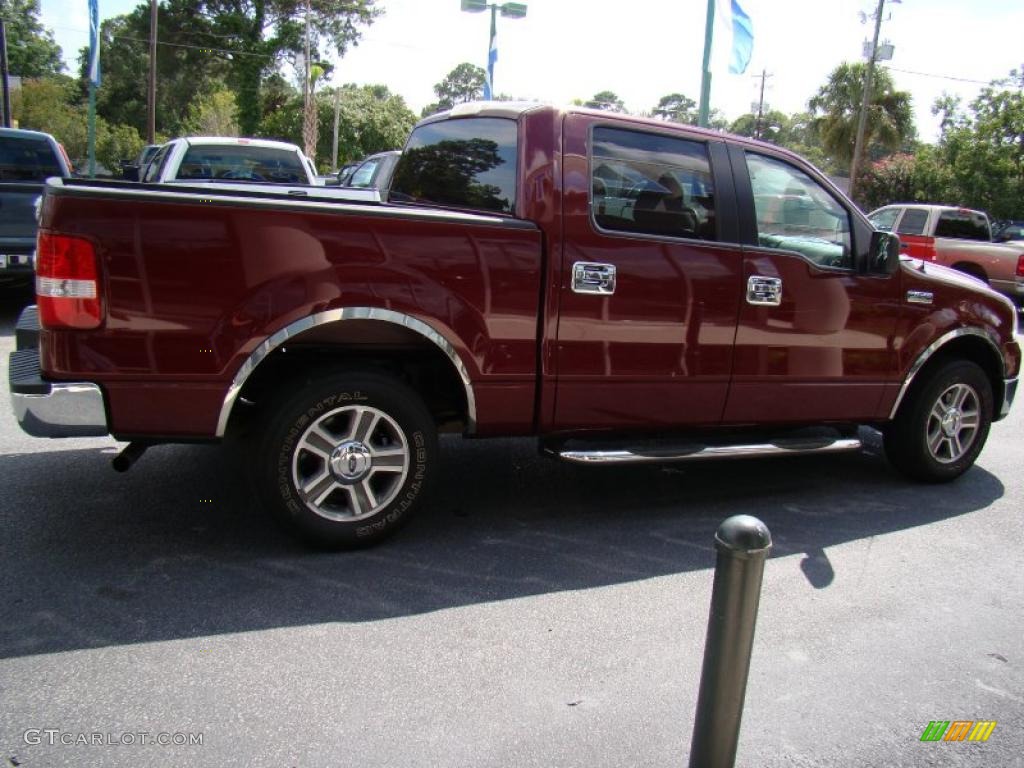 2006 F150 XLT SuperCrew - Dark Toreador Red Metallic / Medium/Dark Flint photo #5