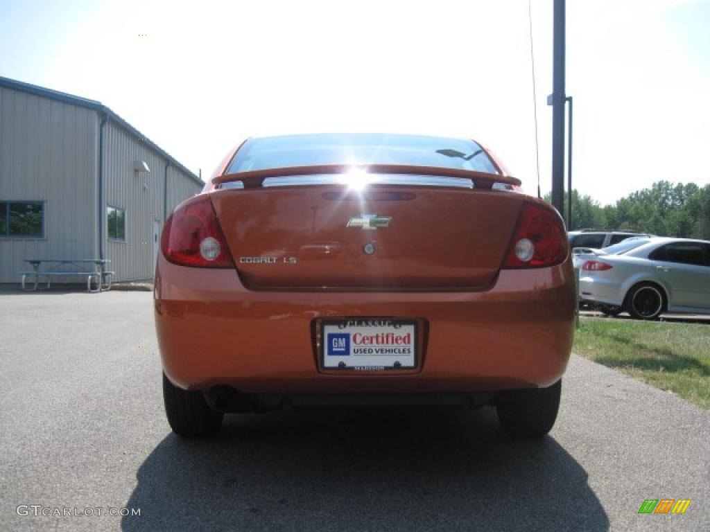 2007 Cobalt LS Sedan - Sunburst Orange Metallic / Gray photo #5