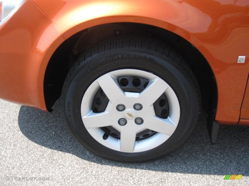 2007 Cobalt LS Sedan - Sunburst Orange Metallic / Gray photo #7