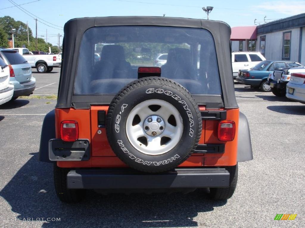 2006 Wrangler X 4x4 - Impact Orange / Dark Slate Gray photo #5