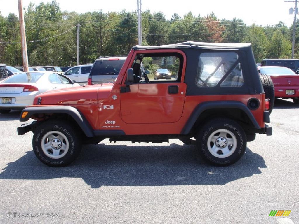 2006 Wrangler X 4x4 - Impact Orange / Dark Slate Gray photo #9