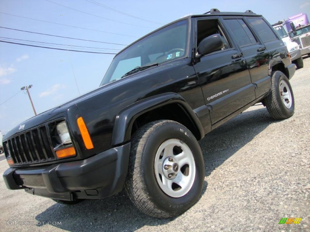 2000 Cherokee Sport 4x4 - Black / Agate Black photo #1