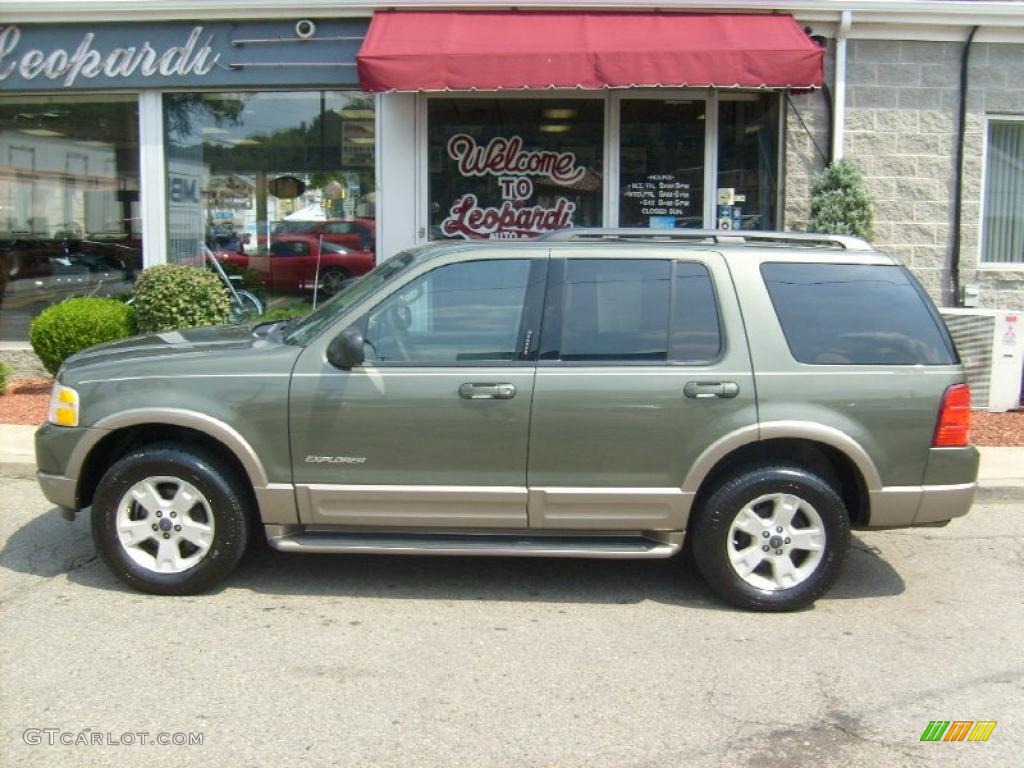 2004 Explorer Eddie Bauer 4x4 - Estate Green Metallic / Medium Parchment photo #2