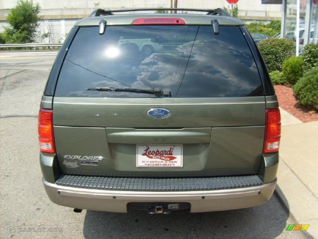 2004 Explorer Eddie Bauer 4x4 - Estate Green Metallic / Medium Parchment photo #4