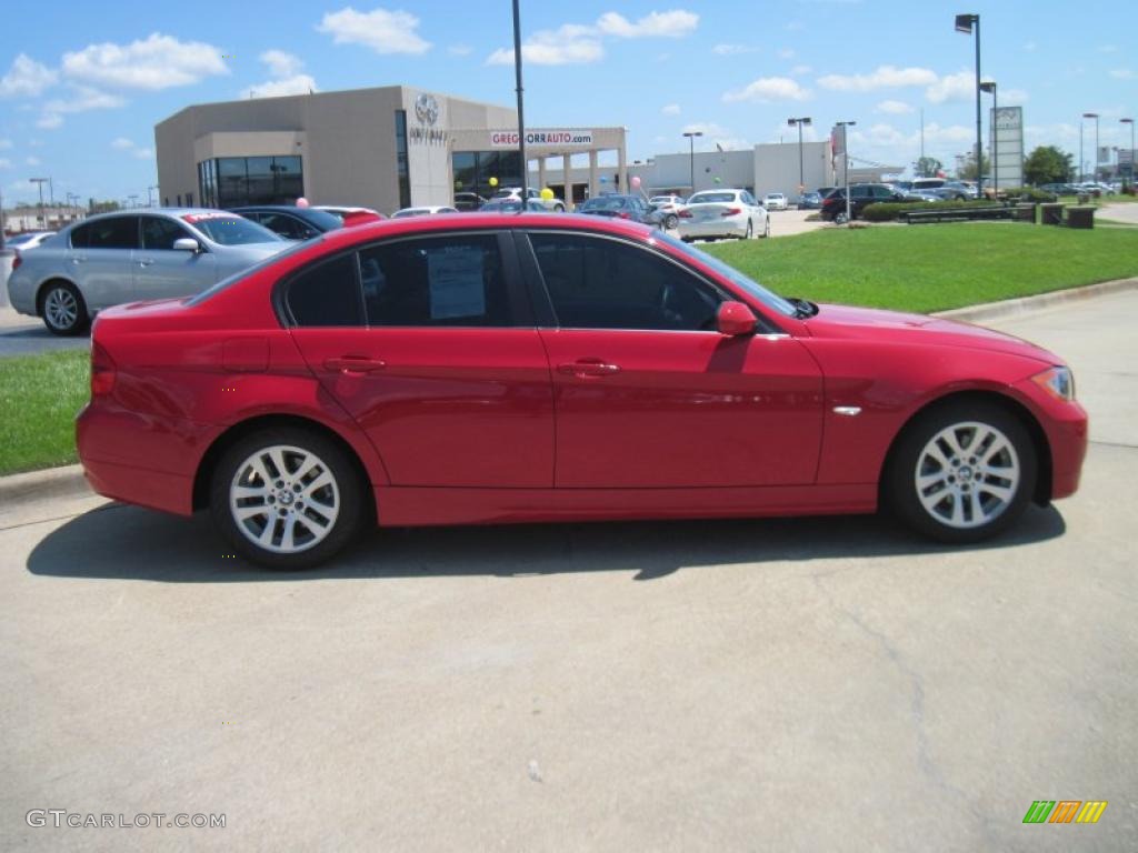 2007 3 Series 328i Sedan - Crimson Red / Black photo #4