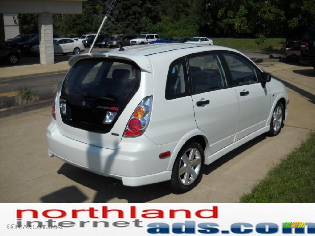 2006 Aerio SX AWD Sport Wagon - White Pearl / Black photo #2