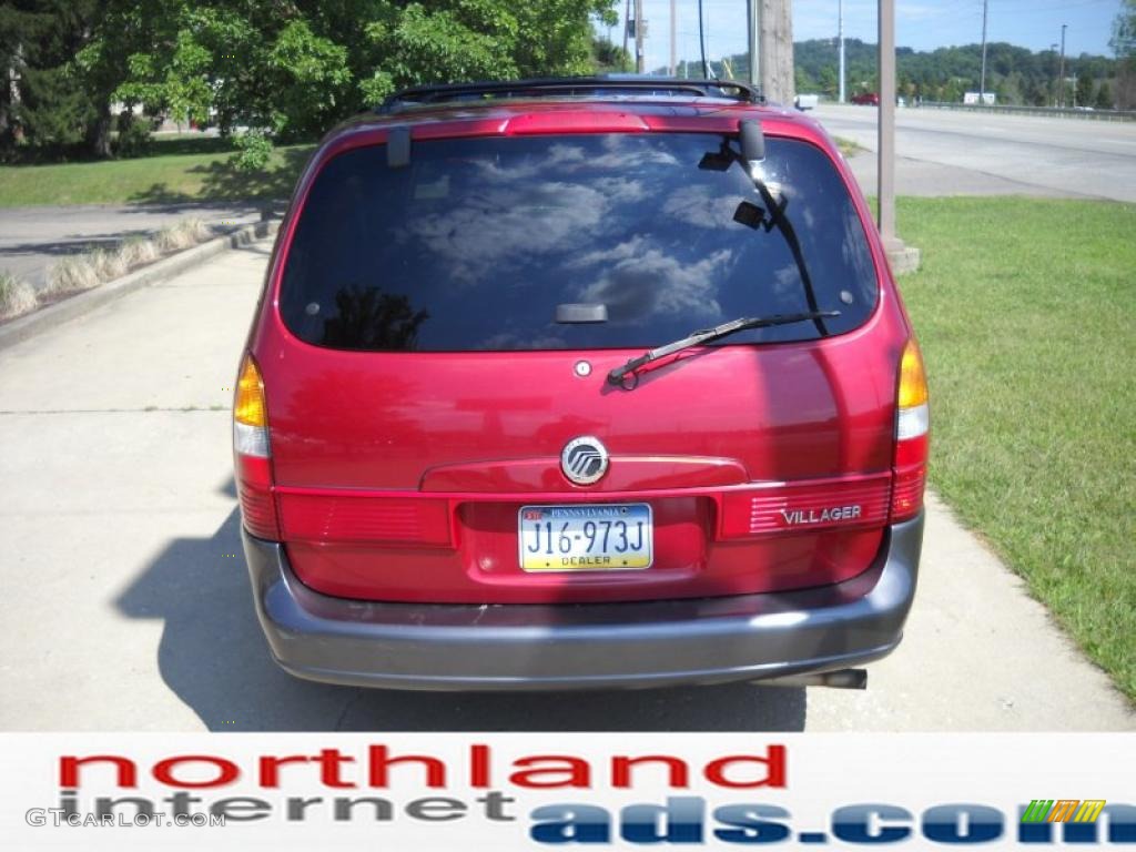 2001 Villager Sport - Toreador Red Metallic / Portland Gray photo #3