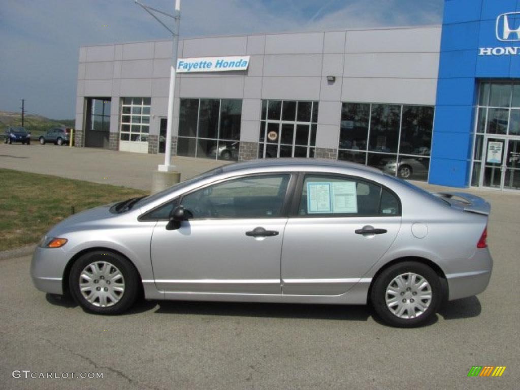 2006 Civic DX Sedan - Alabaster Silver Metallic / Gray photo #2