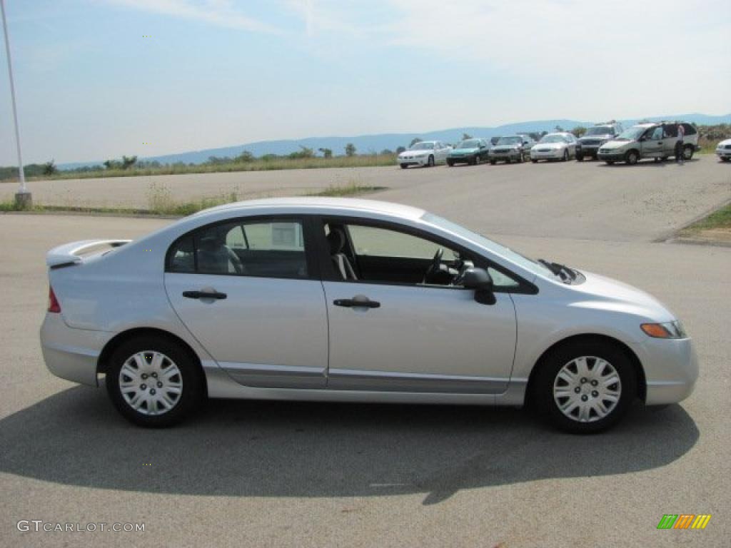 2006 Civic DX Sedan - Alabaster Silver Metallic / Gray photo #13