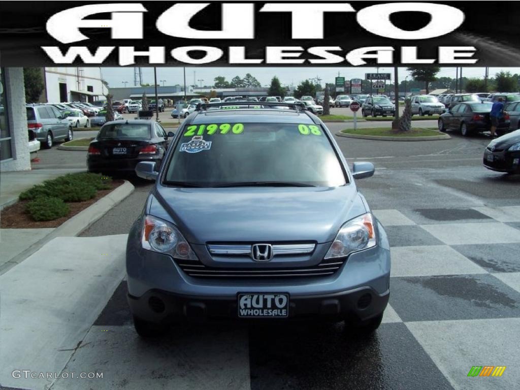 2008 CR-V EX-L - Glacier Blue Metallic / Gray photo #2