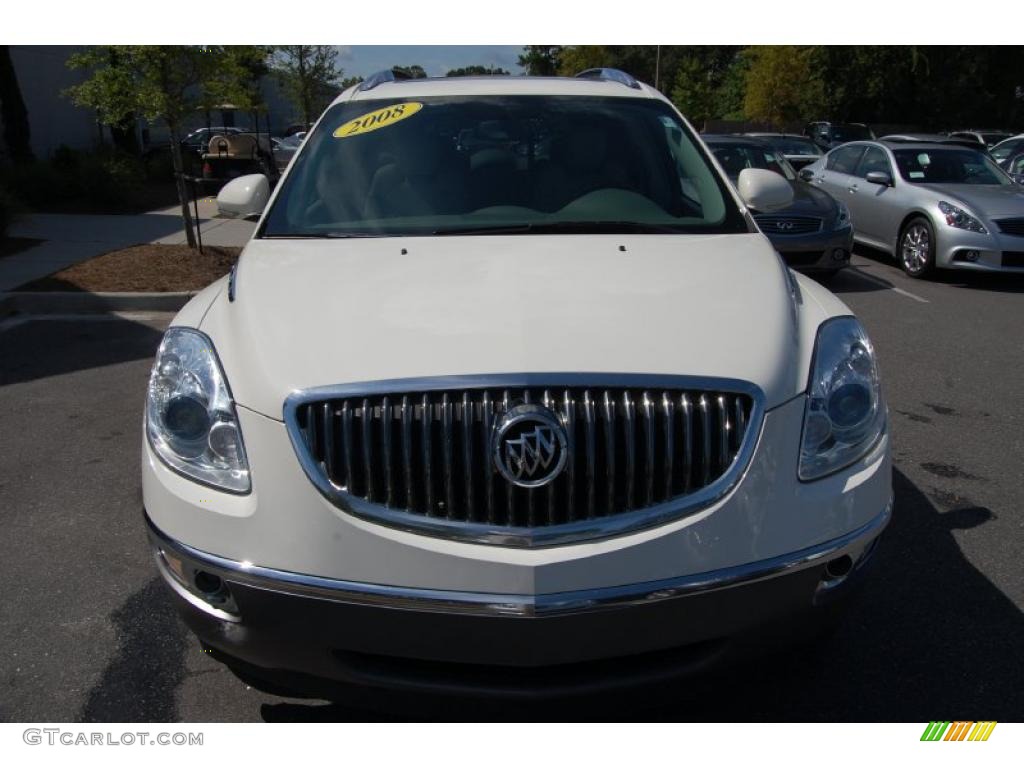 2008 Enclave CXL - White Diamond Tri Coat / Titanium/Dark Titanium photo #17