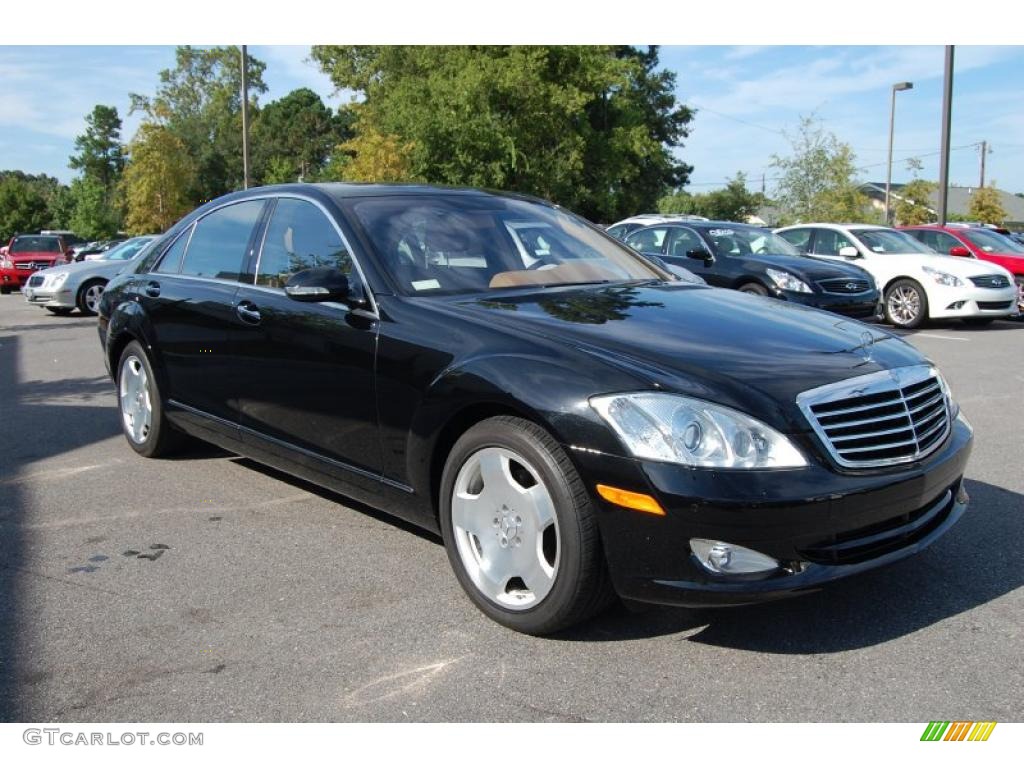 2008 S 550 Sedan - Black / Cashmere/Savanna photo #1