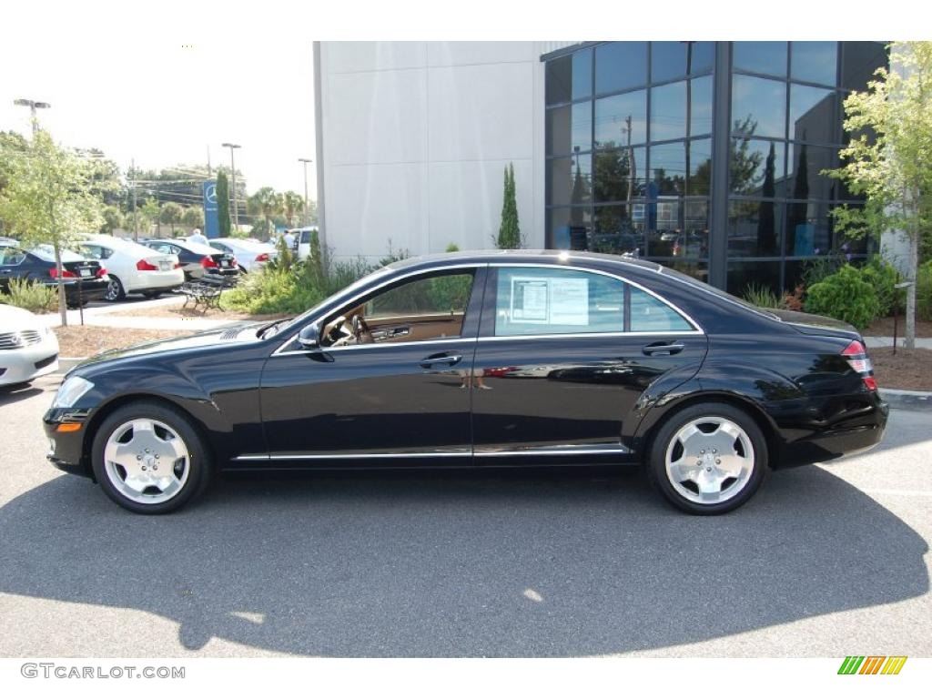 2008 S 550 Sedan - Black / Cashmere/Savanna photo #2