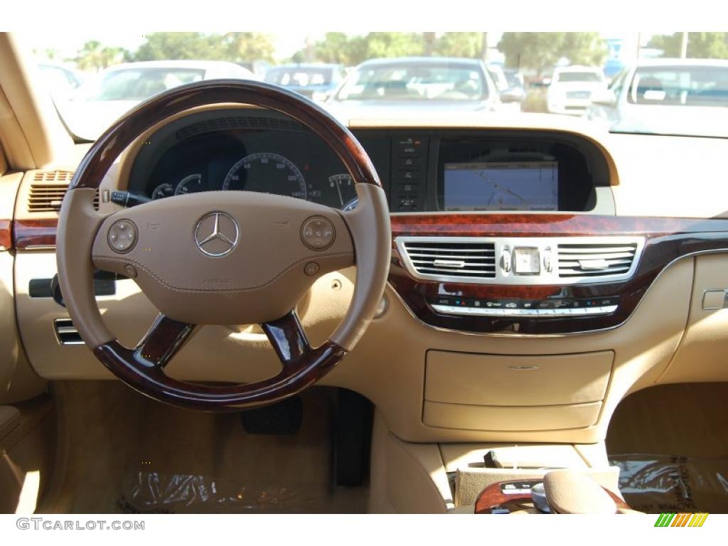 2008 S 550 Sedan - Black / Cashmere/Savanna photo #3