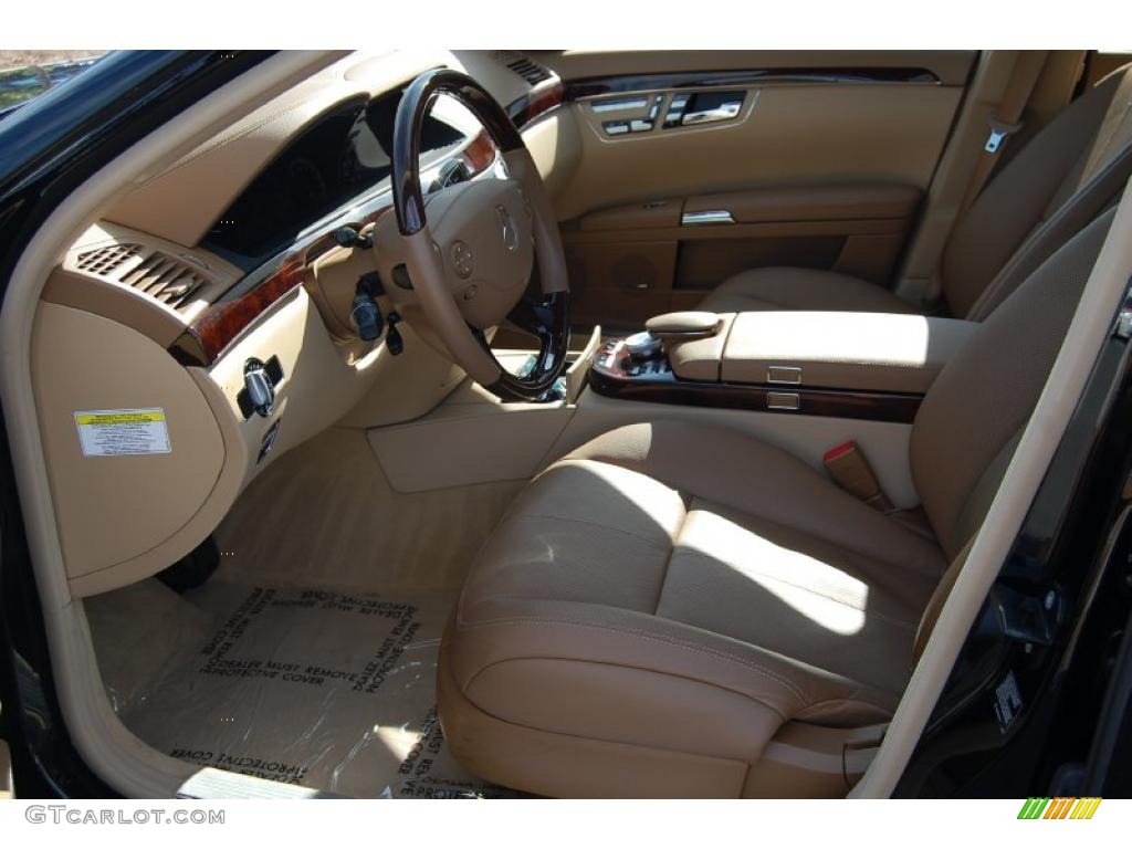 2008 S 550 Sedan - Black / Cashmere/Savanna photo #5
