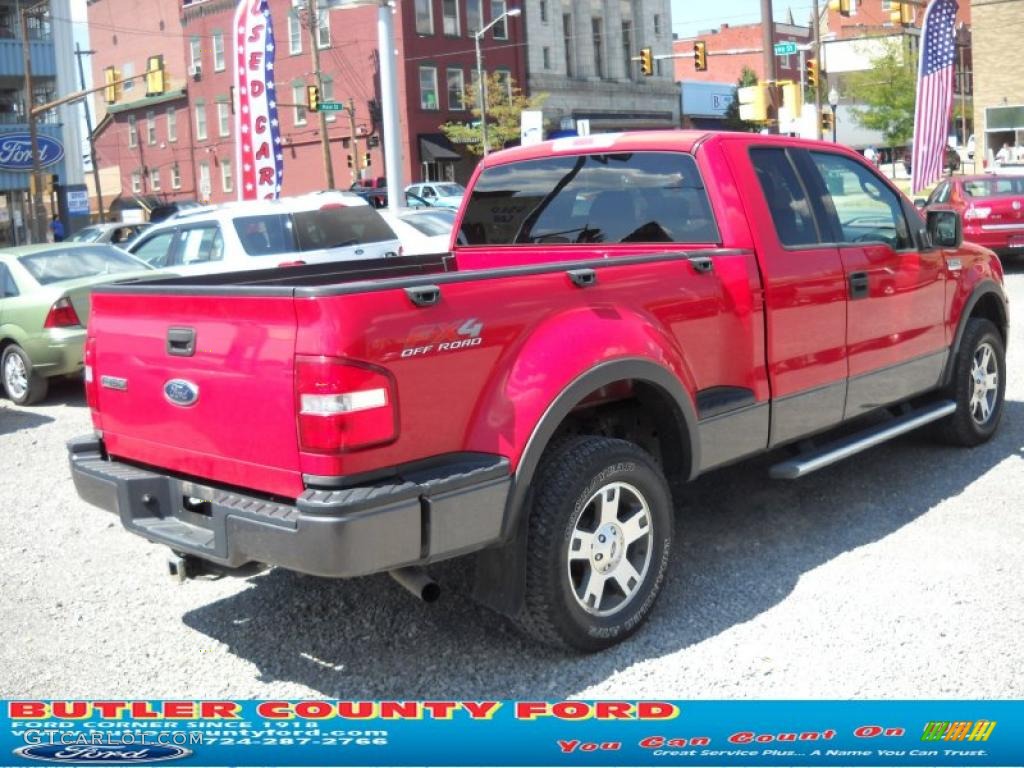 2004 F150 FX4 SuperCab 4x4 - Bright Red / Dark Flint photo #2