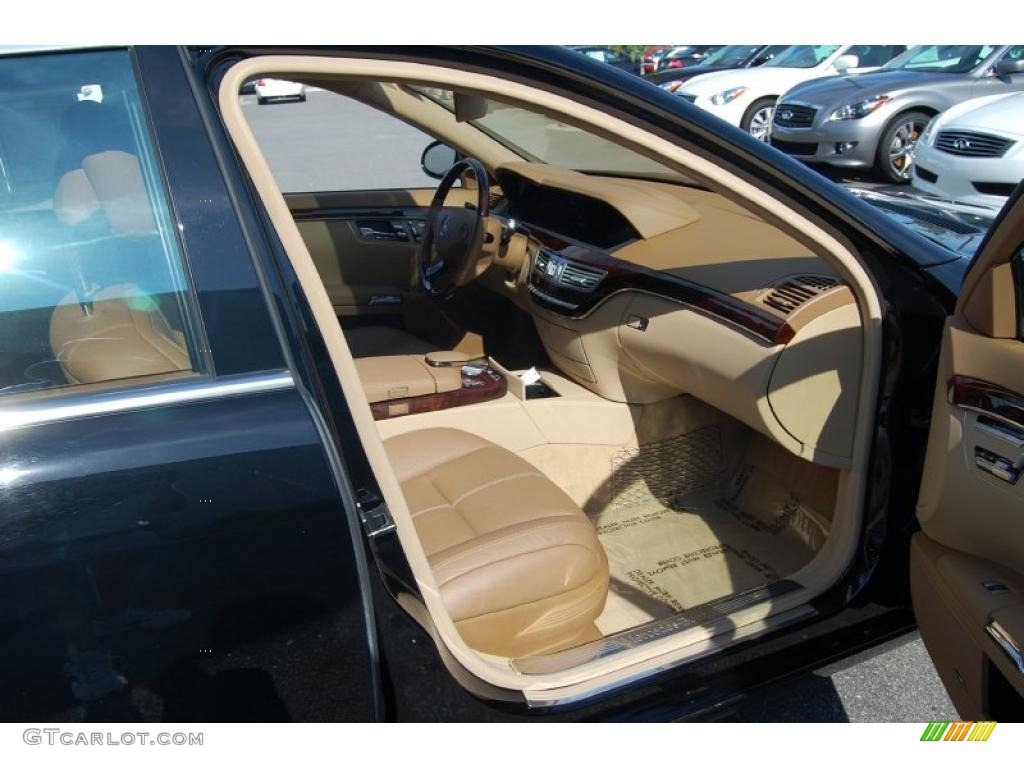 2008 S 550 Sedan - Black / Cashmere/Savanna photo #12
