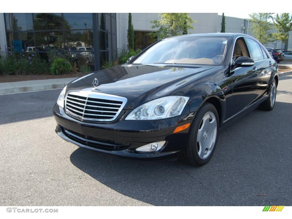2008 S 550 Sedan - Black / Cashmere/Savanna photo #13