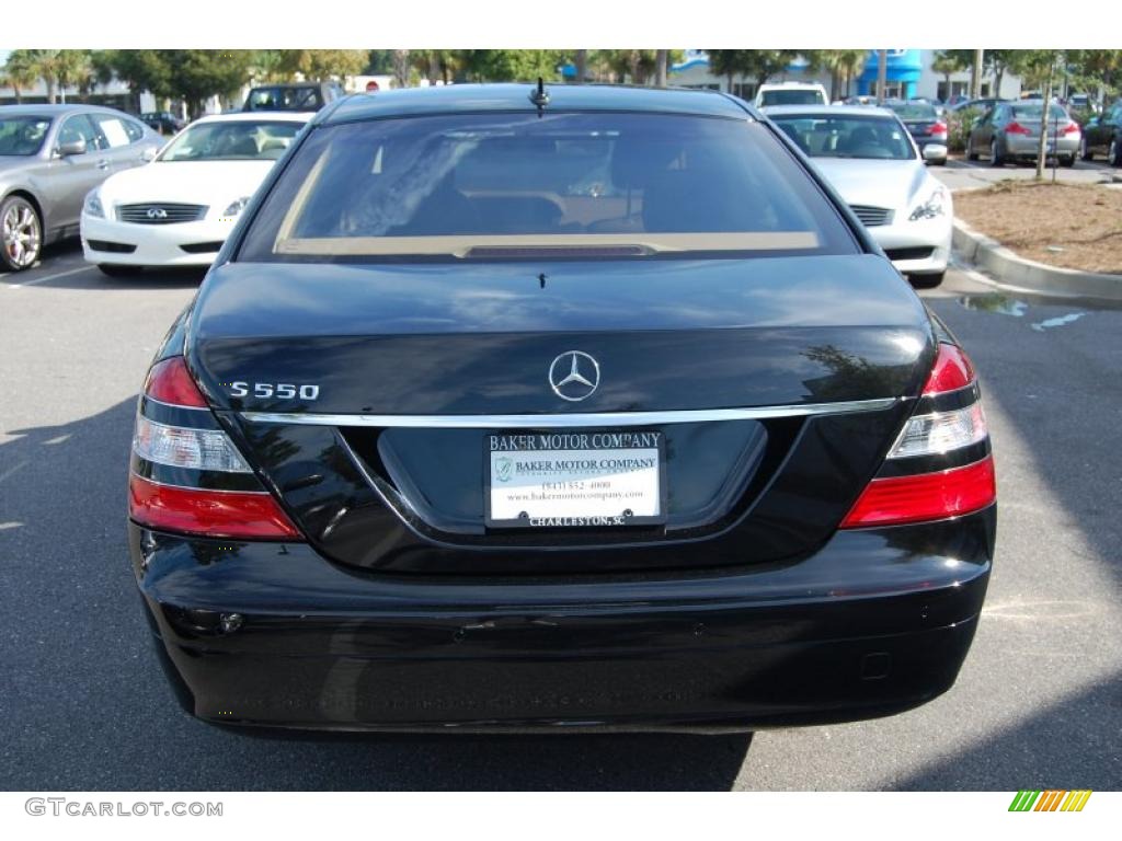 2008 S 550 Sedan - Black / Cashmere/Savanna photo #17