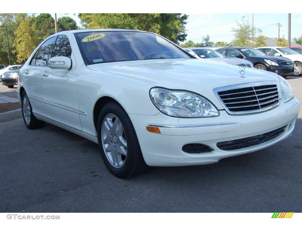 2006 S 350 Sedan - Alabaster White / Java photo #1