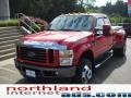 2008 Bright Red Ford F350 Super Duty XLT SuperCab 4x4 Dually  photo #2