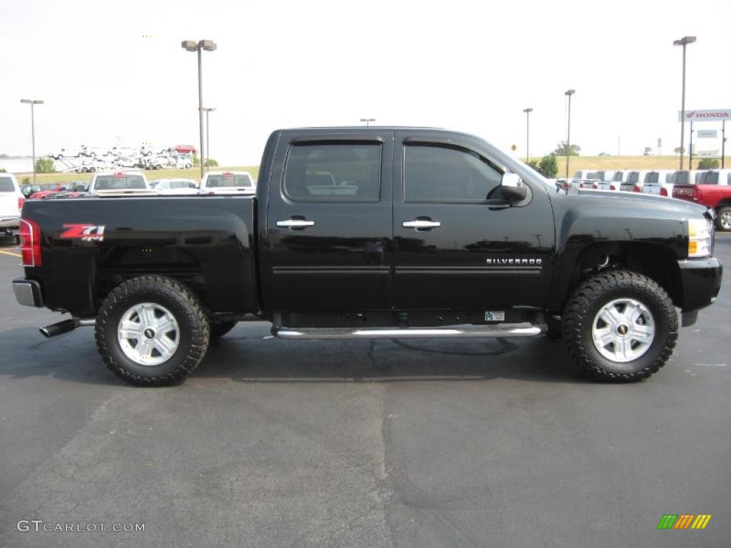 2010 Silverado 1500 LT Crew Cab 4x4 - Black / Light Titanium/Ebony photo #4