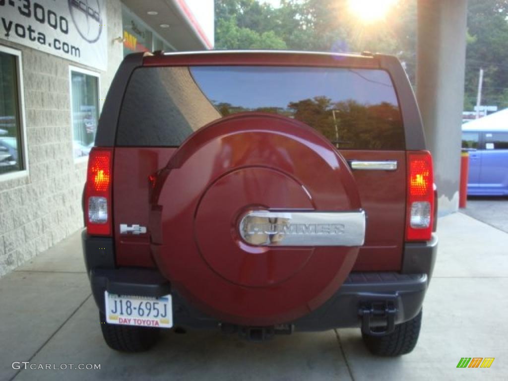 2008 H3  - Sonoma Red Metallic / Ebony Black/Morocco photo #3