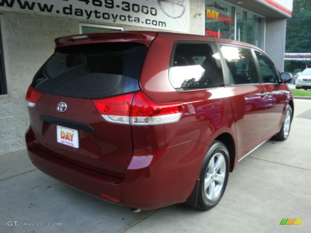 2011 Sienna  - Salsa Red Pearl / Light Gray photo #2