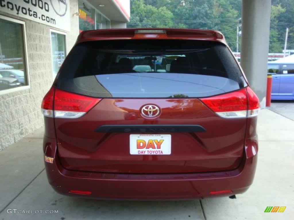 2011 Sienna  - Salsa Red Pearl / Light Gray photo #3