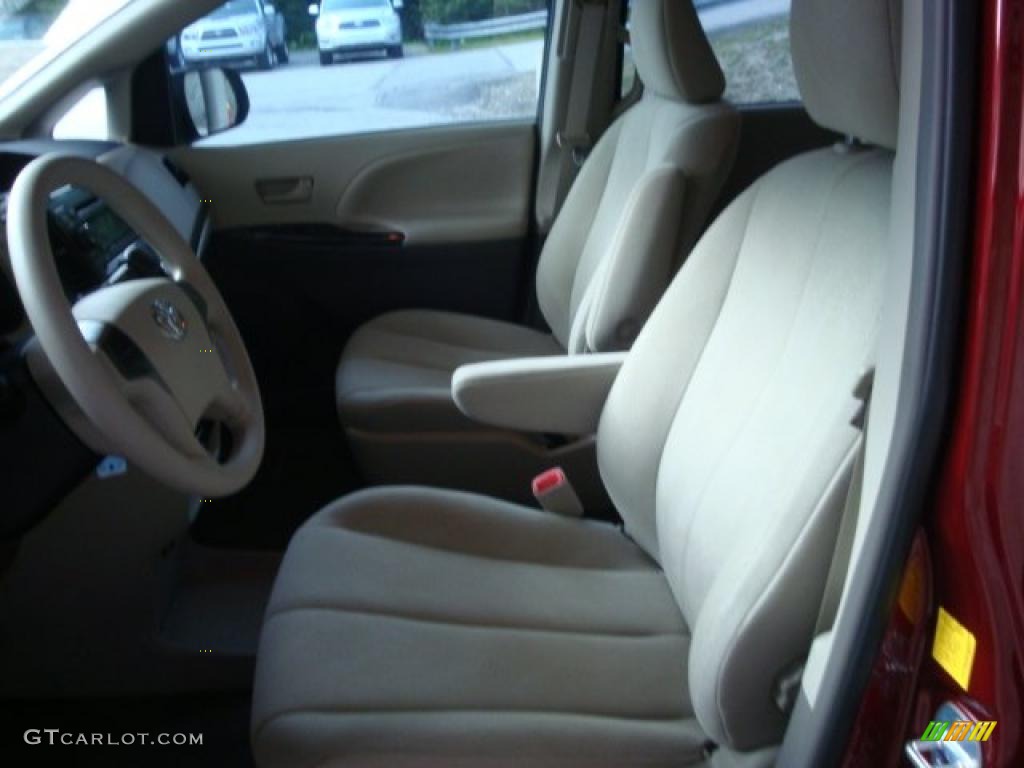 2011 Sienna  - Salsa Red Pearl / Light Gray photo #8