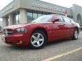 2010 Inferno Red Crystal Pearl Dodge Charger SXT  photo #2