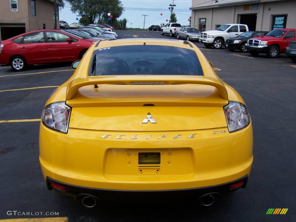 2009 Eclipse GT Coupe - Solar Satin Yellow / Dark Charcoal photo #3