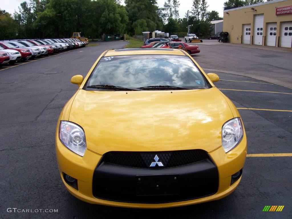 2009 Eclipse GT Coupe - Solar Satin Yellow / Dark Charcoal photo #5