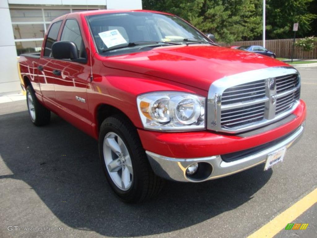 2008 Ram 1500 Big Horn Edition Quad Cab - Flame Red / Medium Slate Gray photo #8